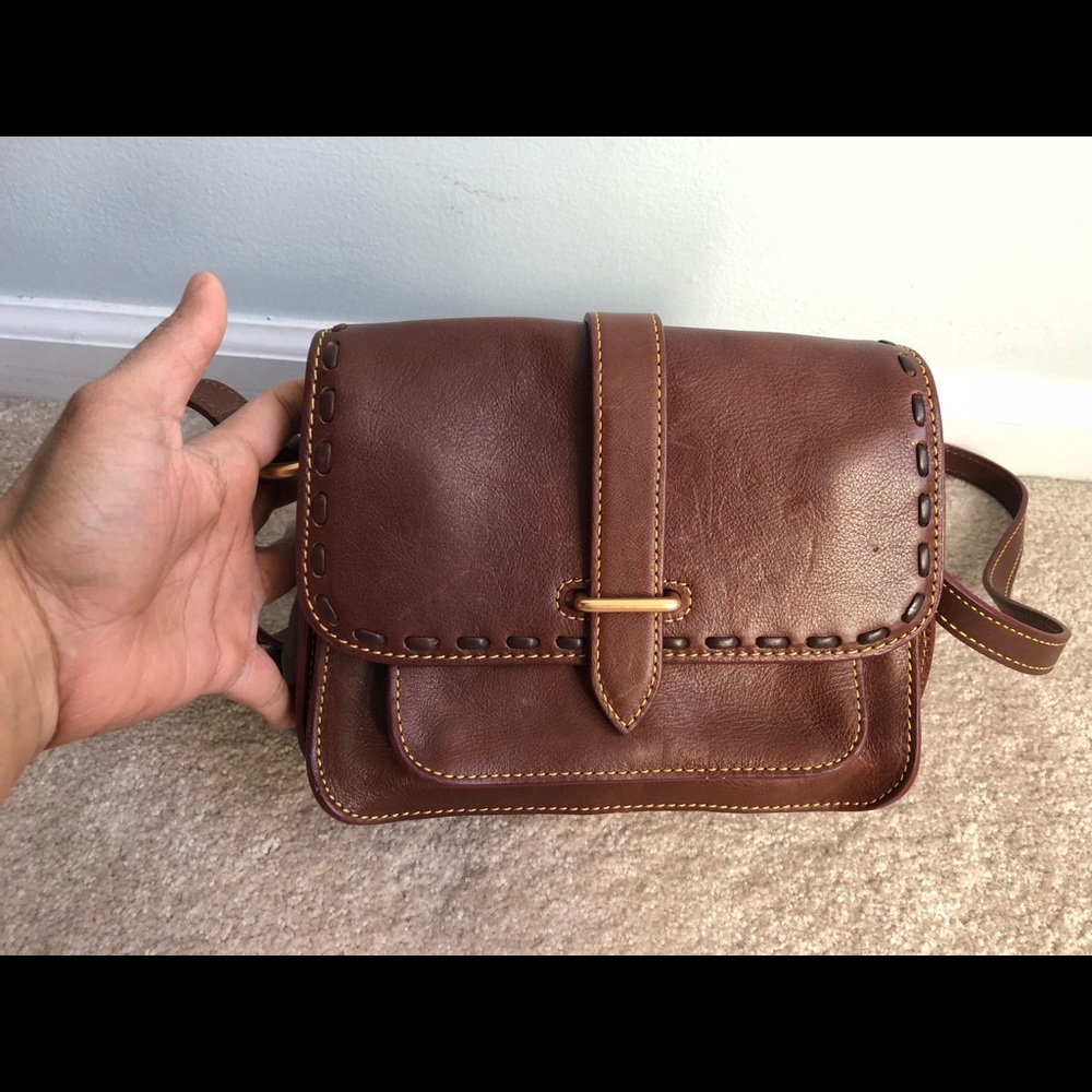 Dooney brown Florentine binocular bag